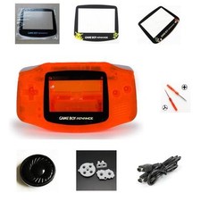 NEW GBA Nintendo Game Boy Advance Replacement Housing Shell Screen Lens Orange 