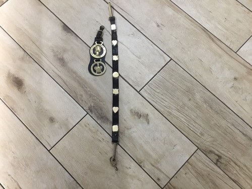Martingale With Brass Hearts ,Circles, Squares & 2 Horse Brasses On Strap