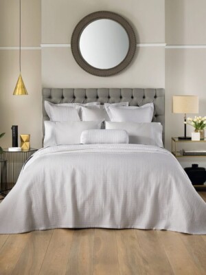Sheridan Christobel Super King Size Bettrock Volant Taubengrau