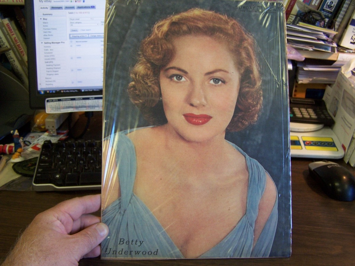 VINTAGE - BETTY UNDERWOOD - ORIGINAL COLOR PAGE - VERY GOOD | eBay