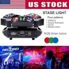240W 9 LED Moving Head Stage Lighting RGB Spider Beam Lights DMX DJ Disco Party