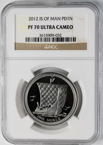 2012 Isle of Man Noble 1oz Palladium PF70 PR70 Ultra Cameo NGC DC-7034