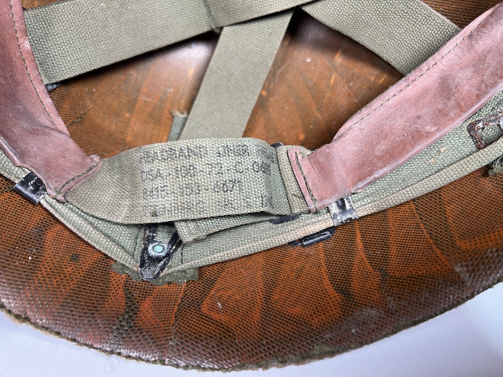 Vietnam Era Military M1 Helmet Liner MARMAC Steinberg Bros Inc DSA100