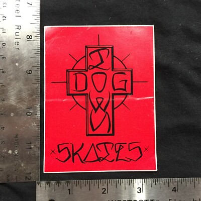 VINTAGE DOGTOWN SKATEBOARDS ORIGINAL CROSS SKATEBOARDING STICKER