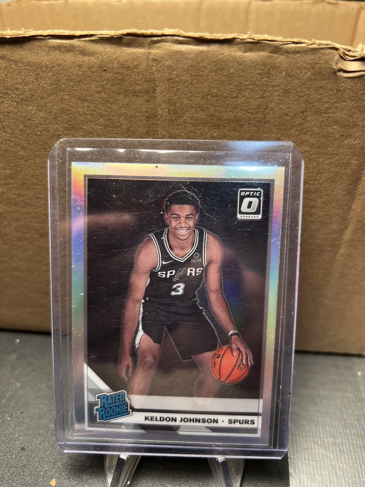 Keldon Johnson RC 2019 Panini Donruss Optic #186 Rated Rookie Holo Card Spurs