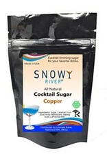 Snowy River Copper Cocktail Sugar - Kosher Certified Naturally Colored Copper