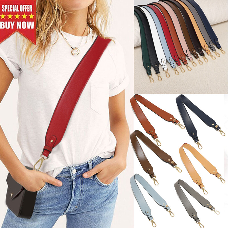 Crossbody Bag Belt Strap Handbag PU Leather Replacement Accessories Solid 61CM ☆-image