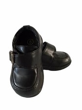 Circo Toddler mick black buckle strap leather dress shoes loafer sz 5 EUC