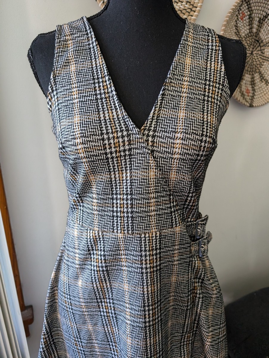 Women's Planet Gold Plaid Black/Gold/ White Dress Buckle Stretch Size Medium M | eBay Women's Planet Gold Plaid Black/Gold/ White Dress Buckle Stretch Size Medium M | eBay