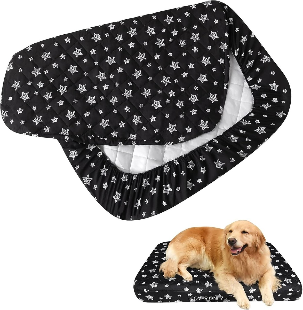 Quilted Dog Bed Covers Replacement Waterproof Washable Cover Only