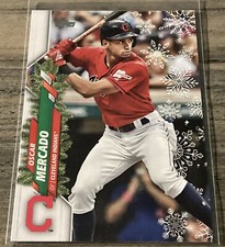 2020 Topps Holiday Metallic Snowflake Oscar Mercado #HW25 Cleveland Indians