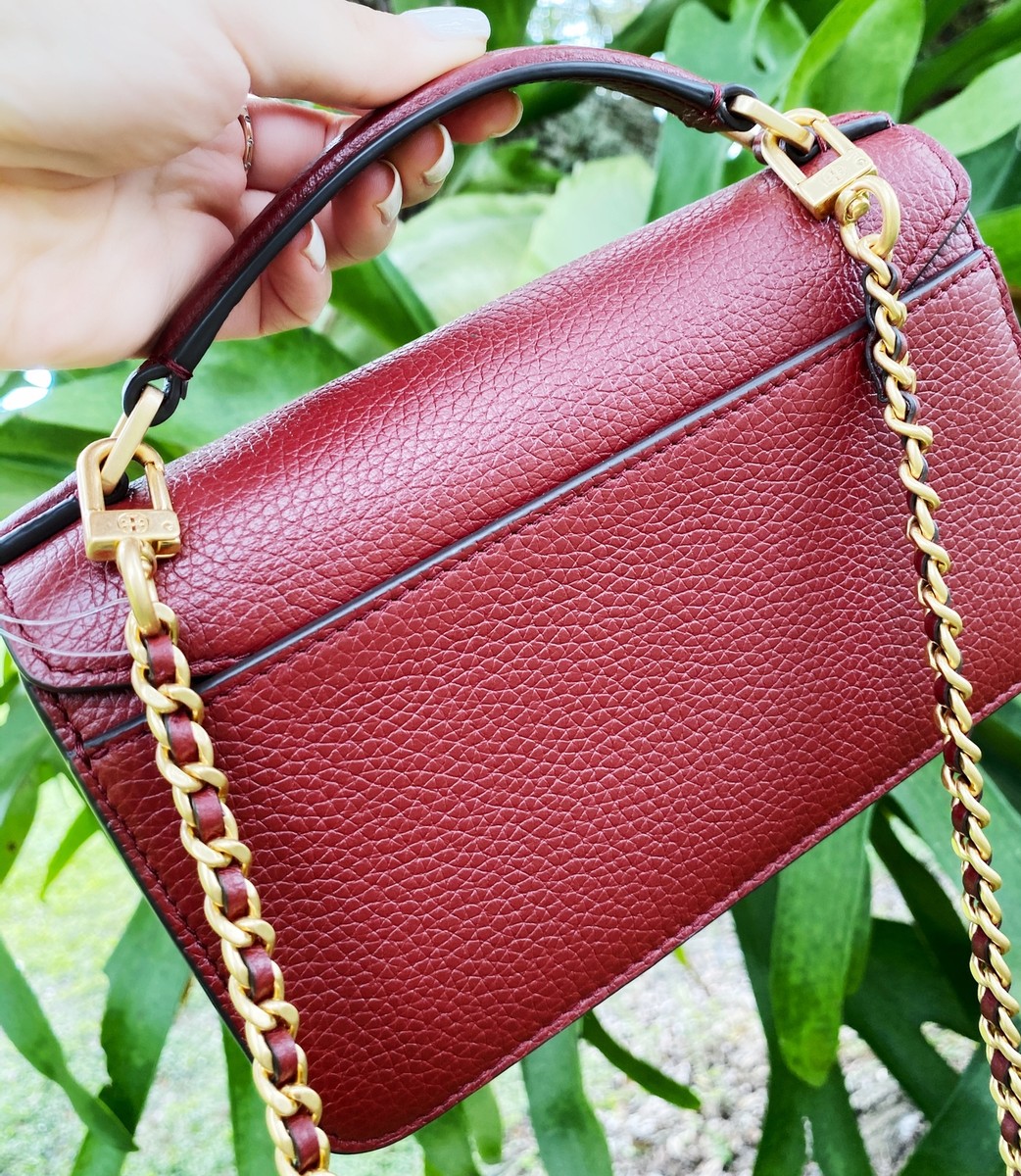 Tory Burch レッド ハンドバッグ Tory Burch Petite Lee Radziwill Croc Bag | Shopbop