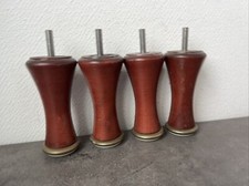 ancien pied de lit Rouge acajou