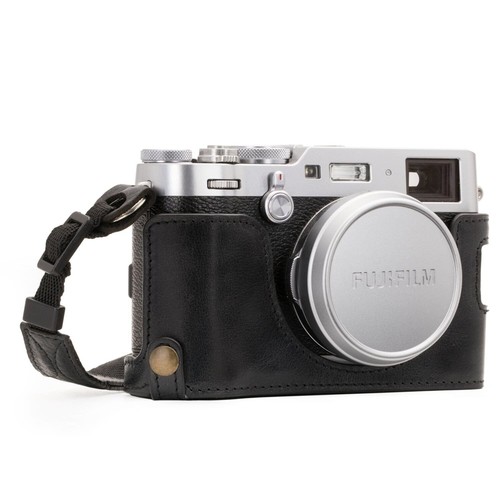 MegaGear Fujifilm X100F Ever Ready Top Maserung Leder Kamera halbe Hülle und Riemen - Bild 14 von 14