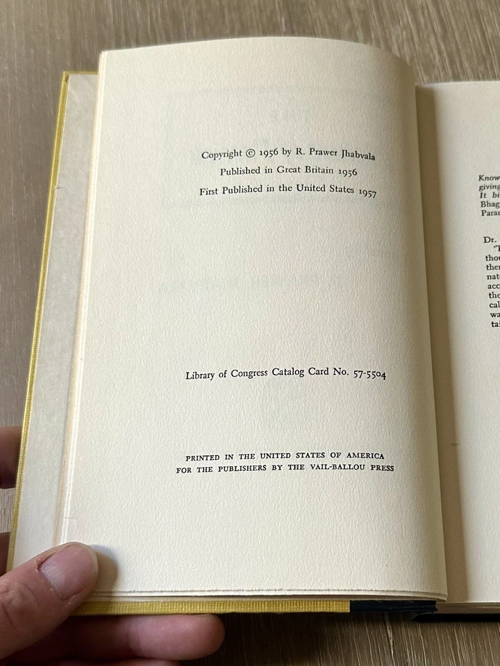 The Nature of Passion by R. Prawer Jhabvala 1957/1st US Ed/HC / DJ/Vintage - Image 2 of 4