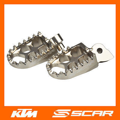 REPOSE CALE PIED EVO KTM 125 150 250 350 450 SX SXF EXC EXCF 98-16 GRIS SCAR - Imagen 1 de 1
