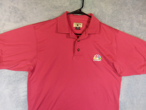 Cutter & Buck Mens Red Collared Short Sleeve Polo Shirt CNBC Size Medium - Picture 2 of 6