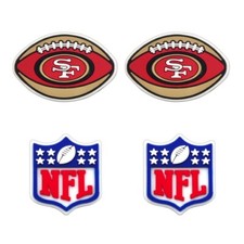 NFL San Francisco 49ers Football Team For Crocs Shoe Charms Jibbitz - 4 pieces