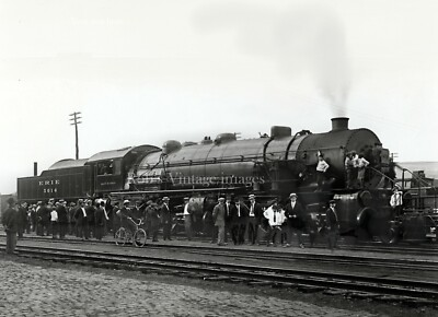 #ad #ad Erie Railroad photo 2 GIant Triplex 1514 Steam Locomotive 2 8 8 8 2 Train $10.98