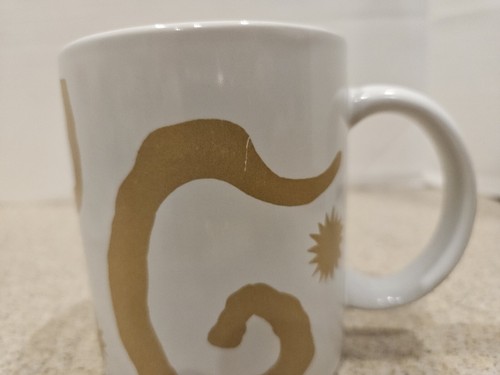 Oscar De La Renta Coffee Cup Mug w/ Gold Swirls Tea Coco - Picture 2 of 8