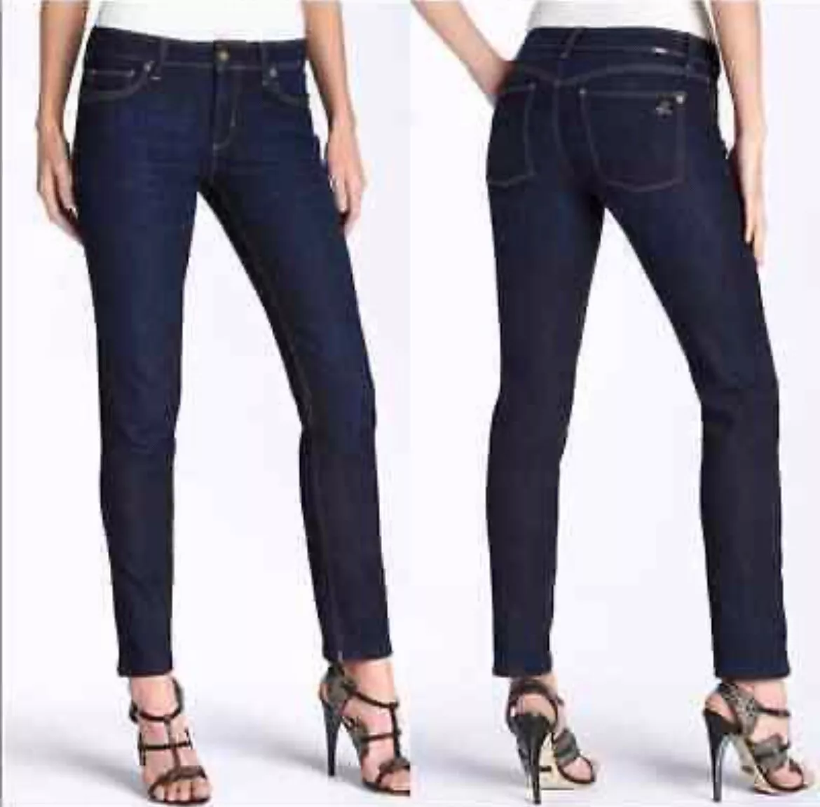 DL1961 Angel Mid Rise Dark Wash Mariner Skinny Denim Jeans Size 26