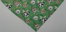 Dog Bandana, St. Patrick's Day, Shamrocks, Custom Made by Linda, XS,S, M, L,XL
