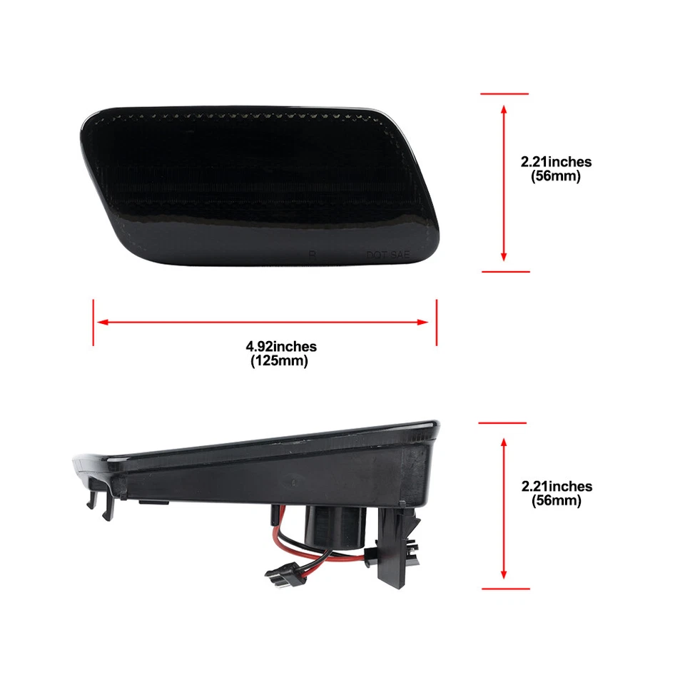 Luz marcadora lateral LED ahumada para Mercedes-Benz W210 Clase E E300 E320 E430 E55 Foto 3 de 4