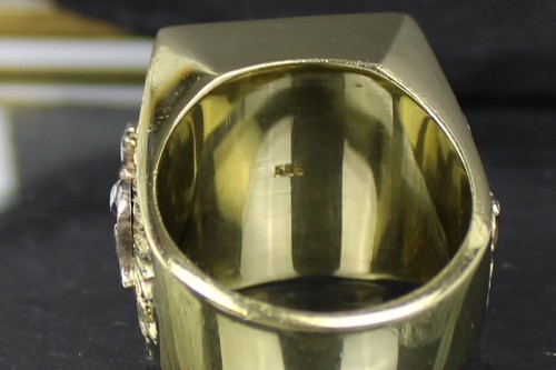 Massiver Siegelring, Wappenring, 585er Gelbgold, 14 Karat - Bild 13 von 15