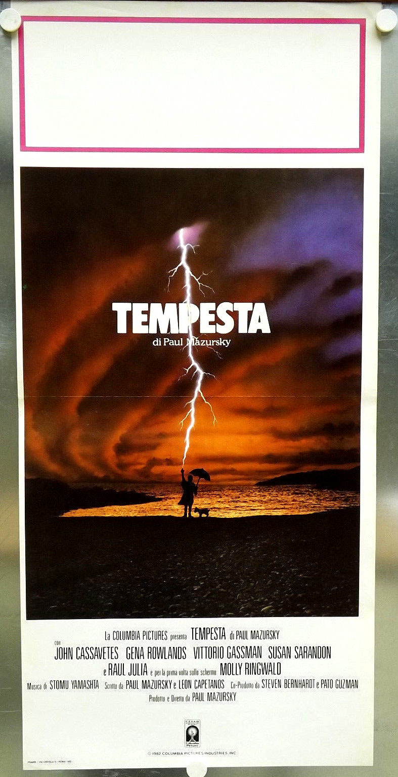 Locandina originale film La tempesta (1982) - Regia di Paul Mazursky