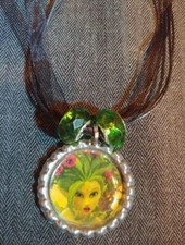 Marimonda - Elena of Avalor Villain Ribbon Bottle Cap Bling Charm Necklace Beads