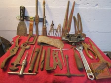Large Lot Vintage Hand Tools Tap Clippers Die Wrenches Farm Shop Free Ship