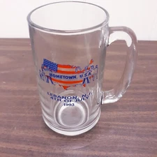 Vintage Hometown, U.S.A. Beer Mug Lebanon, N.J. 4Th Of July 1993 Glass