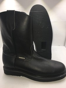Men's Construction Work Boots very light Pull On Leather Black Bota Construccion | eBay