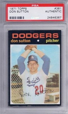 1971 Topps # 361 Don Sutton Dodgers HOF PSA Authentic | eBay