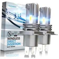 H4 Bulbs, H4/9003 Fog Bulbs 400 Brighter 6500K Fanless Plug and H4 Fanless