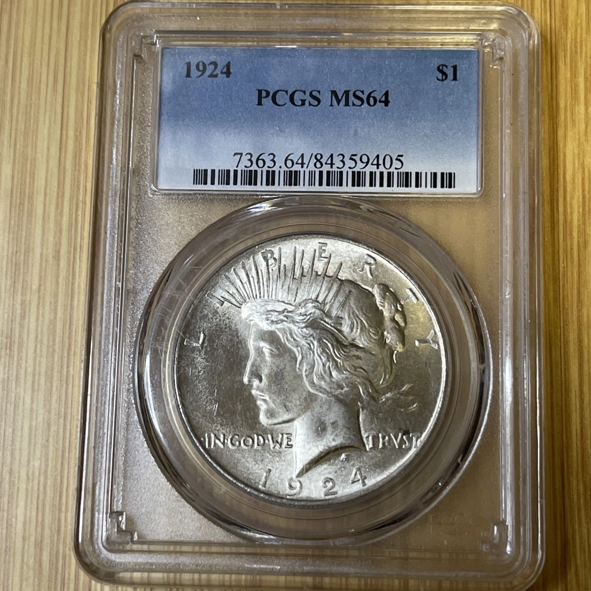 PCGS Certified MS 64 Graded 1924 Year Peace Dollars (1921-1935