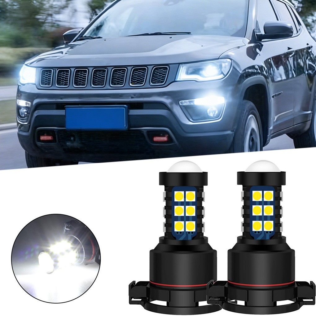 Jeep Compass 2017-2020 LED デイライト 2x White High Power LED DRL Daytime Running Lights For 2017-2019