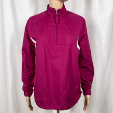 Nike Golf Women's Small Pink Magenta Storm-FIT Quarter Zip Windbreaker Jacket