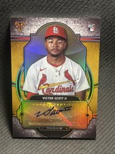 2024 TOPPS TRIPLE THREADS VICTOR SCOTT II ROOKIE AUTO GOLD 11/25 STL CARDINALS
