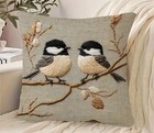 Super Soft Great Tit Bird Cushion Cover  no 2 45cm x 45cm