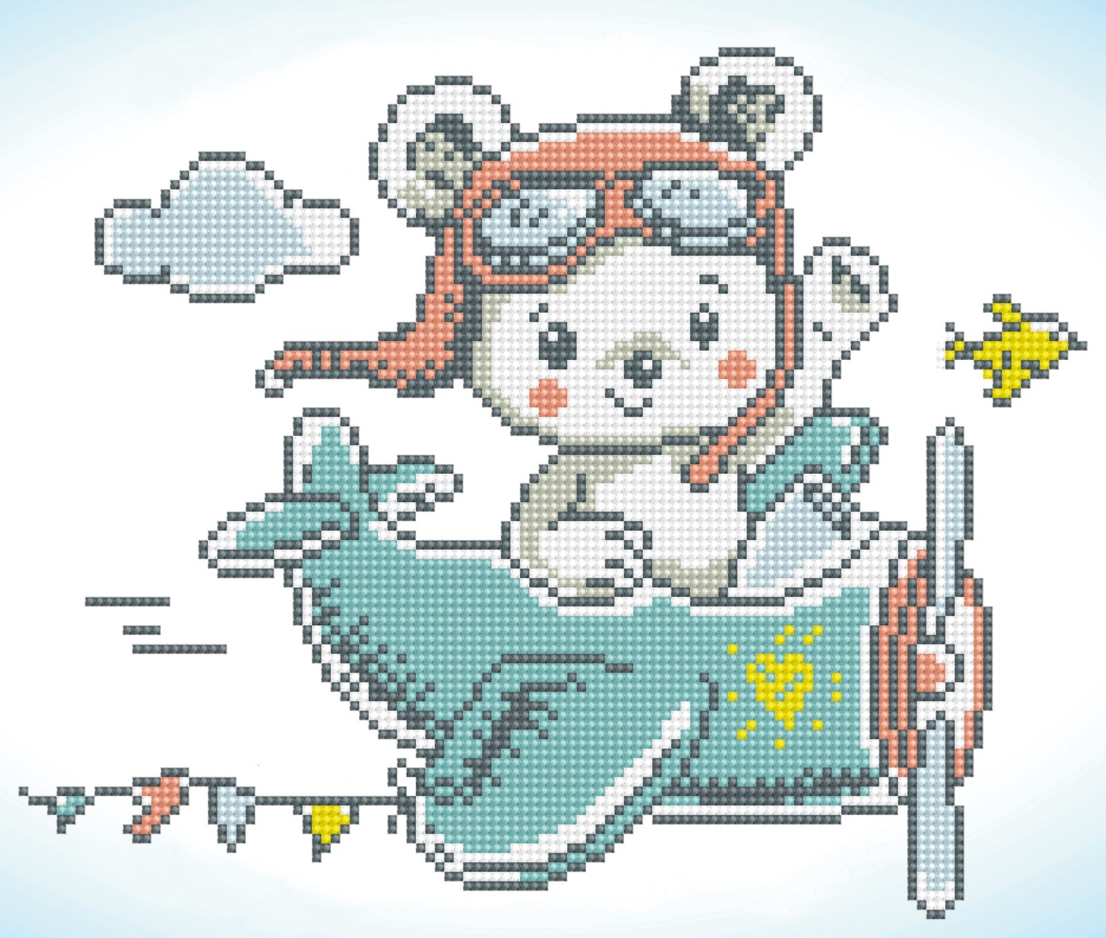 Diamond Dotz Diamond Painting Kit: Aero Bear