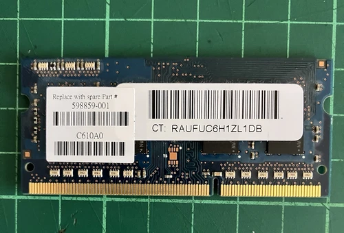 Memoria RAM 1333 MacBook iMac 1 GB Hynix DDR3 PC3-10600 HMT112S6BFR6C-H9 para computadora portátil - Imagen 2 de 2