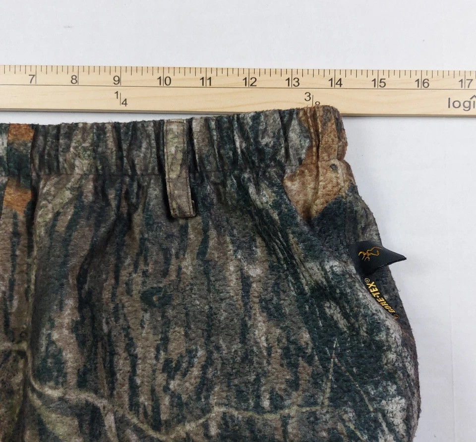 Pantalones camuflados forrados de vellón hidráulico de roble musgo marrón para hombre talla mediana Gore-Tex Foto 4 de 4