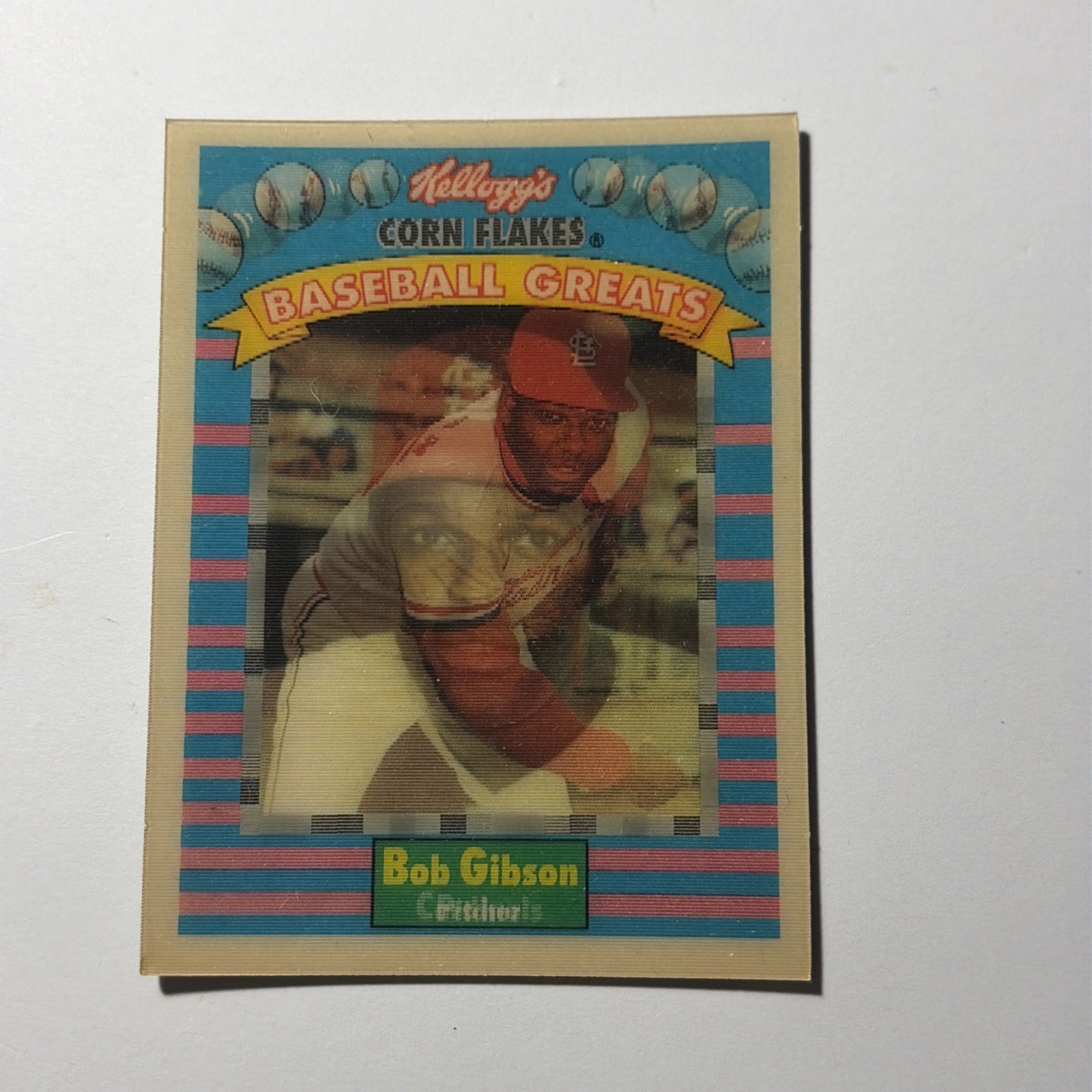 1991 Sportflics Kellogg's Corn Flakes Baseball Greats - Bob Gibson #5