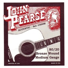 John Pearse Bronze Guitar Strings .013 to .056 High Quality Musical Strings