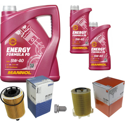 MAHLE Inspektionspaket 7 L MANNOL Formula 5W-40 für VW Caddy III Kasten 2.0 SDI