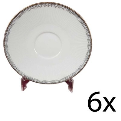6er Set Untertasse für Kaffee Seltmann Weiden Monika Schwarz Gold 31646