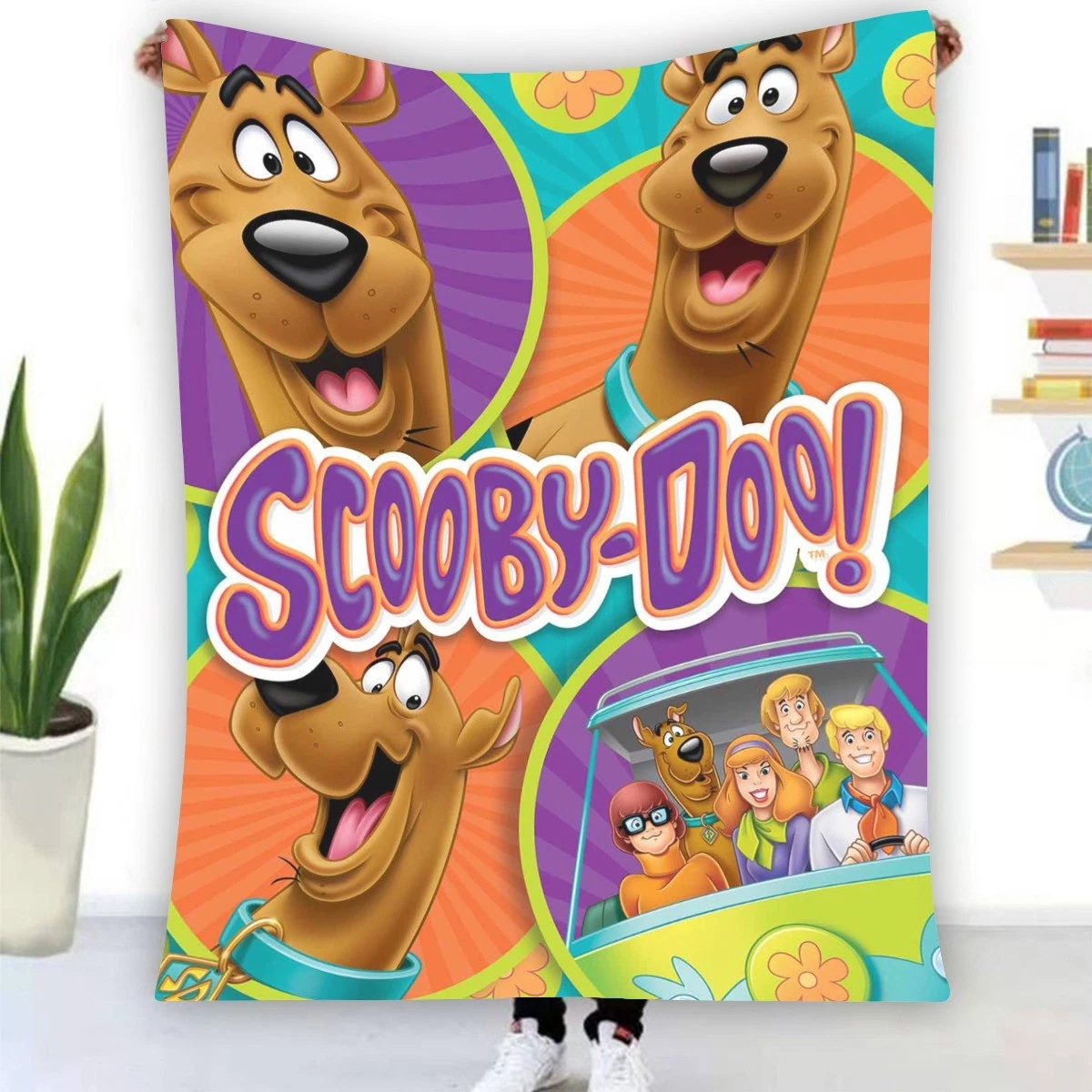 Scoob Scooby Doo Paint Fleece Blanket Soft Warm