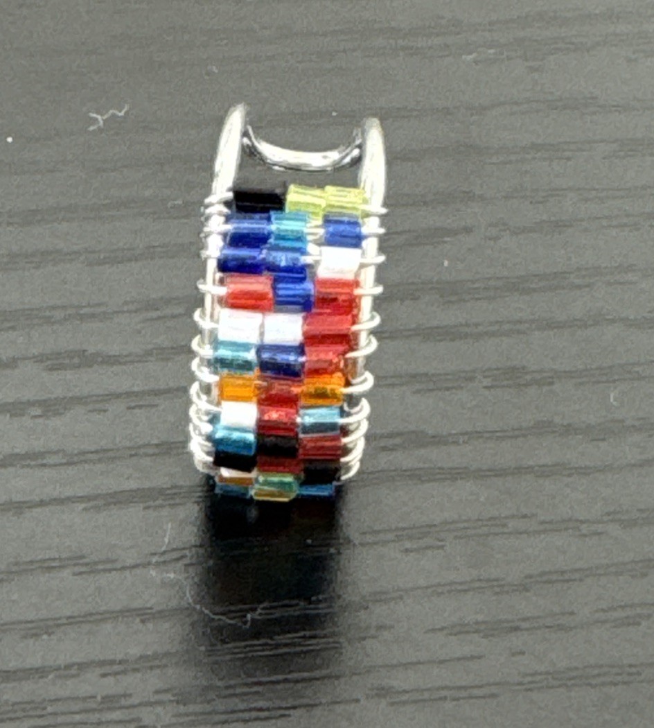 Multicolor Glass Beaded Adjustable Ring Boho Arti… - image 5