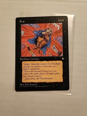 Fear - Ice Age - MTG Magic - Common - Black Enchant Creature